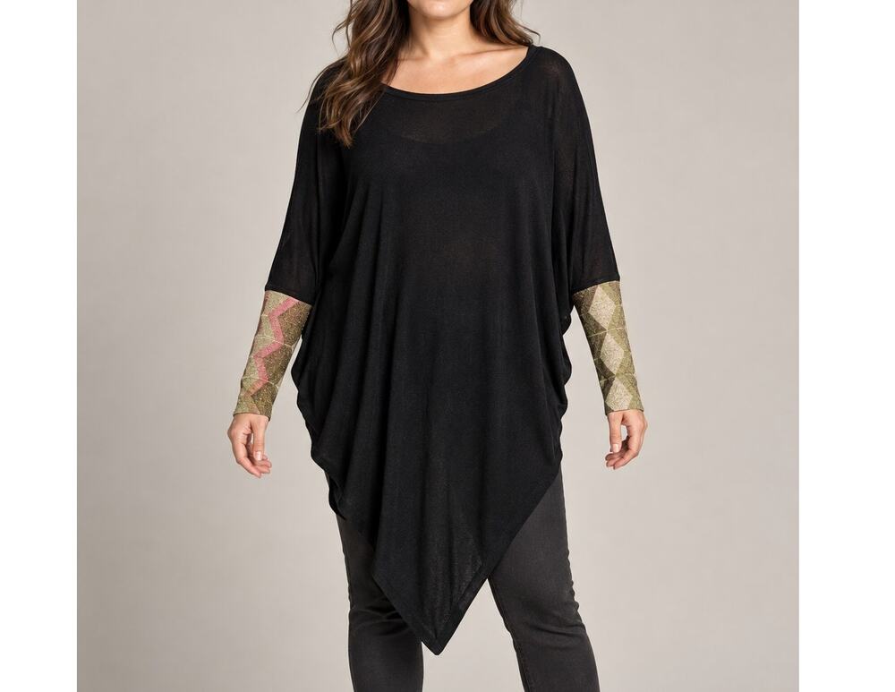 Custo Barcelona Black Asymmetrical Sweater Sz. L